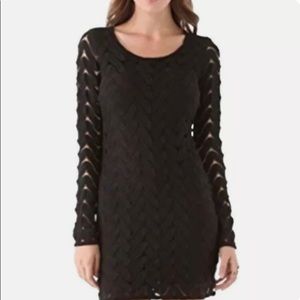Free People Wild Thing Black Cut Out Crochet Dress Size M